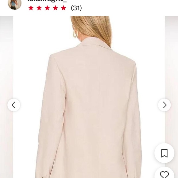 NWT WeWoreWhat Oversized Relaxed Tweed Blazer in Crème Brûlée size M - Picture 9 of 10